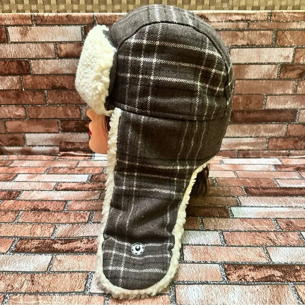 Stetson Men’s plaid Sherpa Trapper winter Hat